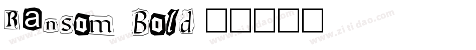 Ransom Bold字体转换